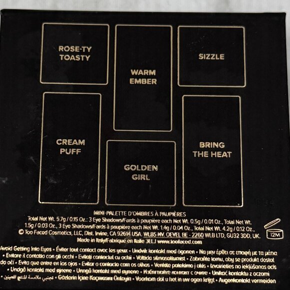 TOO FACED BORN THIS WAY WARM EMBER NUDES MINI EYESHADOW PALETTE - Picture 3 of 3